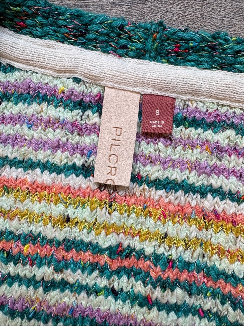 Pilcro Multicolor Gradient Knit Crop Tank - Picture 6 of 10